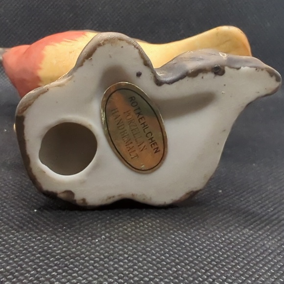 Rotkehlchen Robin ceramic hand painted bird - Picture 5 of 7